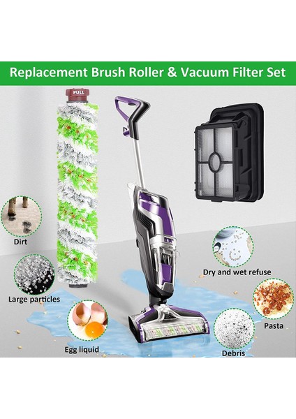 Yedek Rulo Fırça Hepa Filtre Bissell 1866 1868 1926 1785 Elektrikli Süpürge Aksesuarları Parçası 1613568 ve 1608684 (Yurt Dışından)
