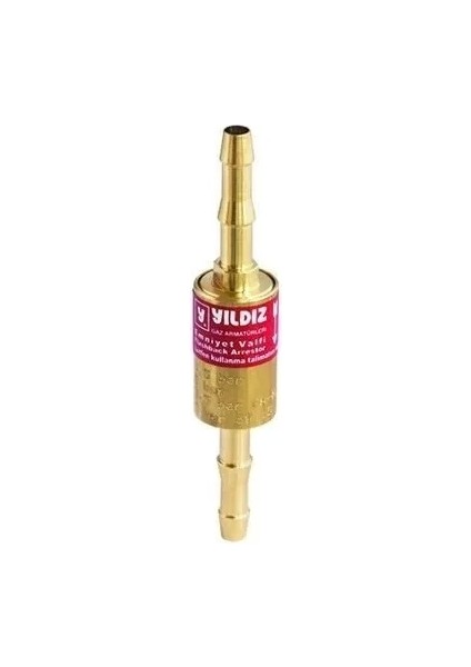 Yıldız 1018 Hortum Arası Alev Emniyet Valfi Yanıcı Gaz