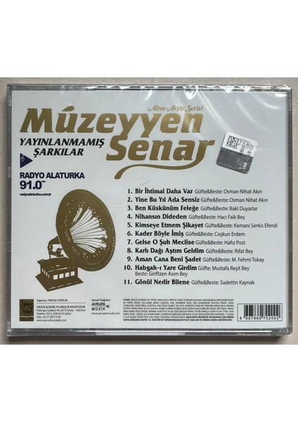 Müzeyyen Senar - Yayınlanmamış Şarkılar CD fiyatları