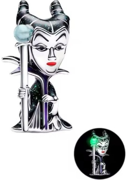 Gümüş S925 Damgalı Villains Maleficent Charm