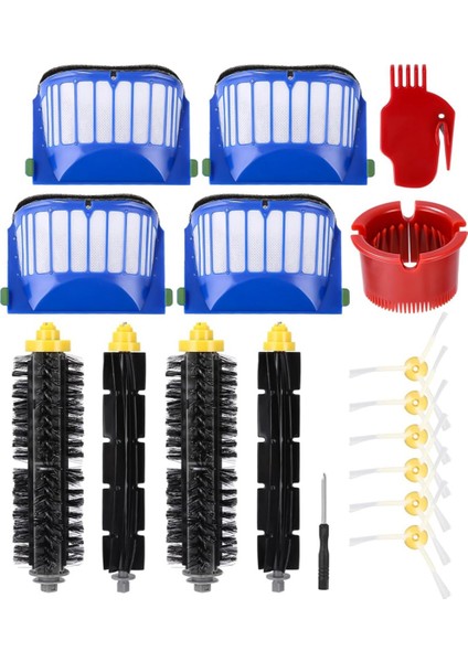 Irobot Roomba 600 Serisi 605 606 ve 500 Serisi 564 585 595 Için Yedek Parça Fırçalar, Filtre, Fırça Aksesuar Seti (Yurt Dışından)