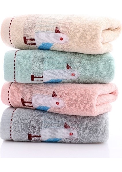 Yetişkin Ev Tipi Yumuşak Emici Yüz Bezi Için Saf Pamuklu Havlu (5 Paket) (Yurt Dışından)