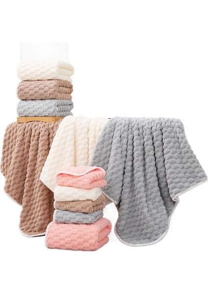 Havlu ve Banyo Havlusu Seti Yetişkin Yüz Havlusu Yumuşak Emici Banyo Havlusu (3 Parça) (Yurt Dışından)