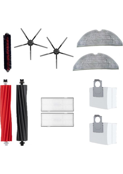 Roborock S8 Pro ULTRA/G20 Yedek Parça Elektrikli Süpürge Ana Yan Fırça Hepa Filtre Paspas Bezi Aksesuarları (Yurt Dışından)