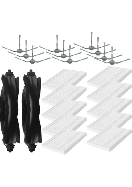 Eufy Clean L50, L50 Ses, L60, L60 Hibrit Yedek Parça Aksesuarları Silindir Yan Fırça Hepa Filtre (Yurt Dışından)