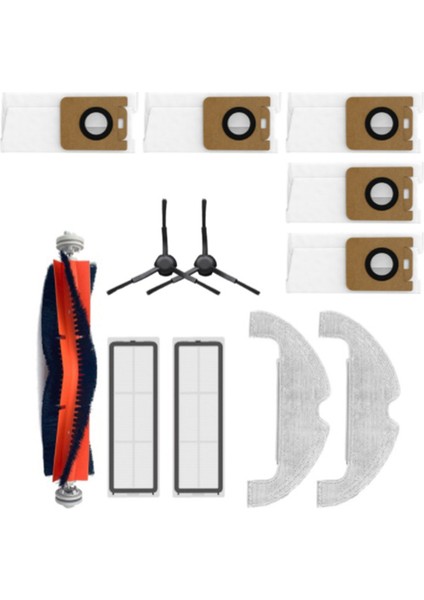 Dreame Bot Z10 Pro L10 Plus Elektrikli Süpürge Yedek Parçaları Toz Torbası Filtre Yan Fırça Ana Fırça Paspas Bezleri Aksesuarları (Yurt Dışından)