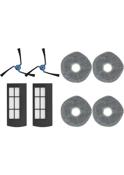 Eufy X9 Pro Yedek Parça Aksesuarları Yan Fırça Hepa Filtre Paspas Bezi (Yurt Dışından)