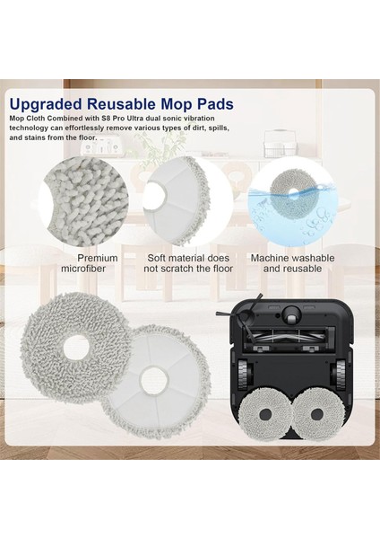 Ecovacs Deebot X2 Omni Robot Süpürge Için Aksesuar Seti, Yedek Parçalar Ana Kauçuk Fırça Filtre Paspaslar Toz Torbaları (Yurt Dışından) indirimleri