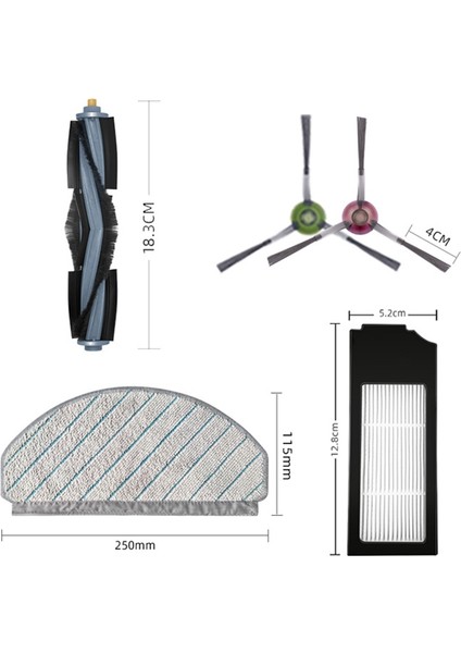Ecovacs X1 Plus Robotlu Süpürge Için Yedek Yedek Parça Ana Yan Fırça Hepa Filtre Paspas Bez Toz Torbası (Yurt Dışından) indirimleri