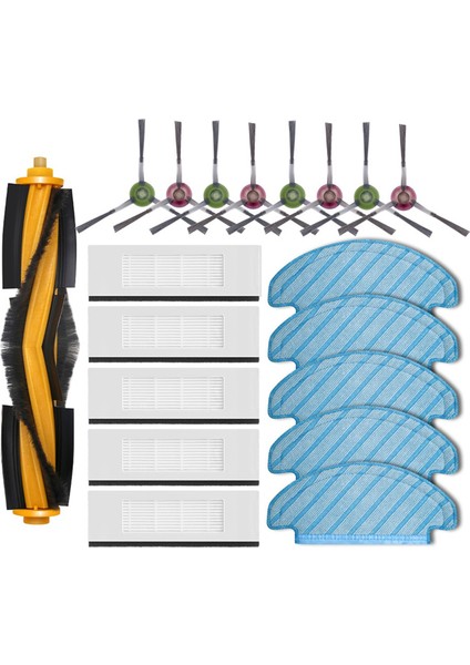 Ecovacs Deeboot N8 / N8+ / N8 Pro / N8 Pro+ Plus Yedek Parçalar Aksesuarlar Silindir Ana Yan Fırça Hepa Filtre Paspas Bezi (Yurt Dışından)