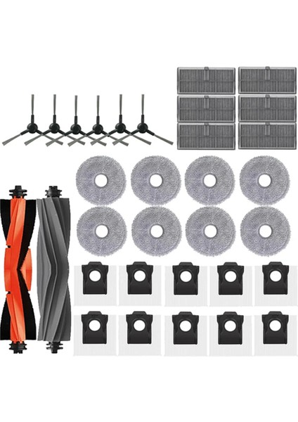 Dreame L10S Pro Ultra Heat, X30 Ultra, X30 Pro Elektrikli Süpürge Yedek Aksesuarları Ana Yan Fırça Filtresi Paspas Torbası (Yurt Dışından)