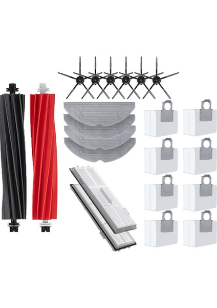 Roborock S8 Pro Ultra S8 S8 + Aksesuarları Yan Fırça Filtre Paspas Bezi Toz Torbaları Robotlu Süpürge Yedek Parça (Yurt Dışından)