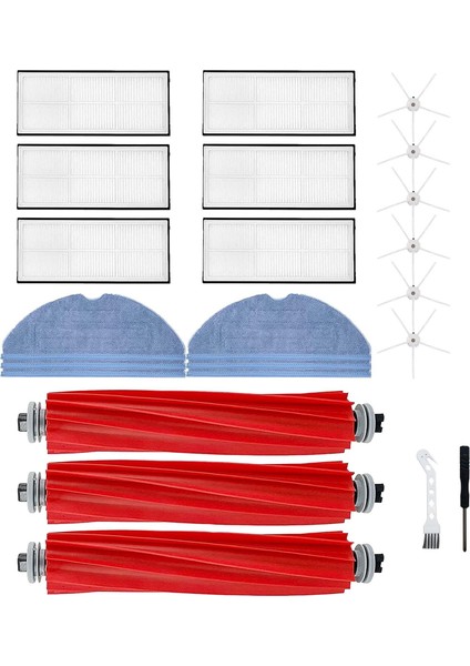 Xiaomi Roborock S7 T7S T7S Artı Elektrikli Süpürge Yedek Parçaları Ana Fırça Yan Fırça Hepa Filtre Paspas Bezi (Yurt Dışından)