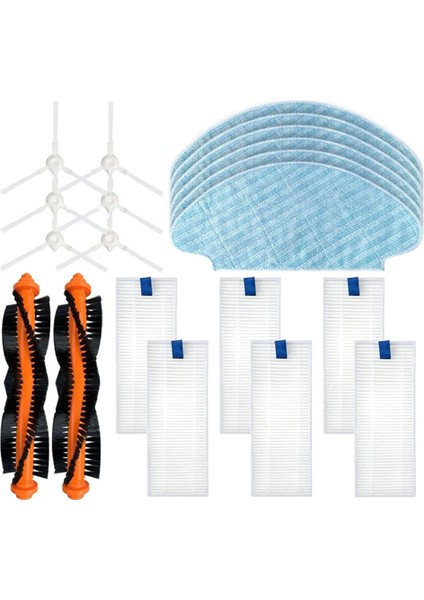 Ropo Smart 1, Ropo Smart 2 Robot Süpürge Yedek Parçaları Aksesuarları Ana Yan Fırça Filtre Paspas Bezi (Yurt Dışından)