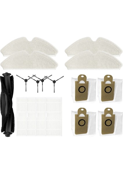 Inic I9 / Proscenic M7 Pro / Honiture Q6 / Lenovo T1S Pro Yedek Parça Aksesuarları Fırça Filtre Paspas Toz Torbası (Yurt Dışından)