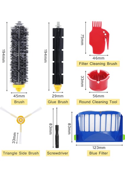 Yedek Parçalar Ana Fırça Yan Fırça Hepa Filtre Irobot Roomba 600 Serisi 630 650 Elektrikli Süpürge Temizleyici Aksesuarları (Yurt Dışından) modelleri