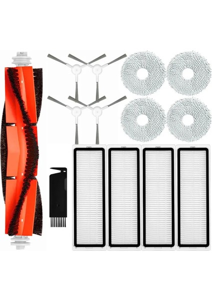 Xiaomi Robot Süpürge S10+ / S10 Plus B105 Yedek Parça Aksesuarları Ana Yan Fırça Hepa Filtre Paspas Bezi Bez Pedleri (Yurt Dışından)