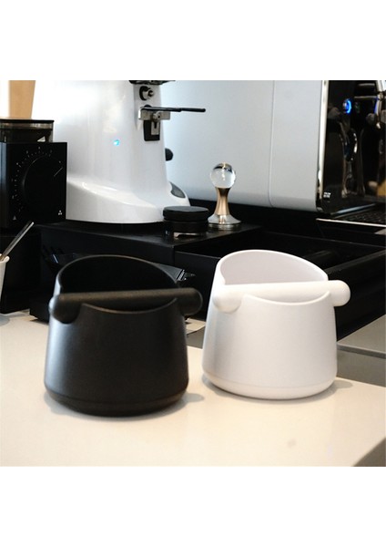 Kauçuk Vuruş Çubuğu ile Kahve Vuruş Kutusu Büyük Espresso Telvesi Kabı Kaymaz Atık Kahve Telvesi Çöp Kovası (Siyah) (Yurt Dışından) fırsatları