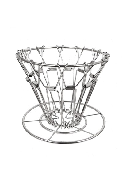 Kahve Filtresi Paslanmaz Çelik Koni Pour Over Kahve Damlatıcı Stand Tutucu Katlanabilir Taşınabilir Kahve Filtresi Gümüş (Yurt Dışından) indirimleri