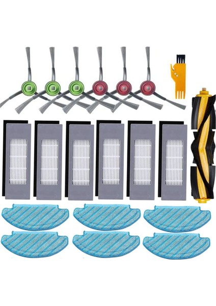 Ecovacs Deebot T8+ / T8 Aıvı / T8 Max / N8 Plus / N8 Pro Robot Süpürge Yedek Ana Yan Fırça Filtresi Paspas Bezi (Yurt Dışından)