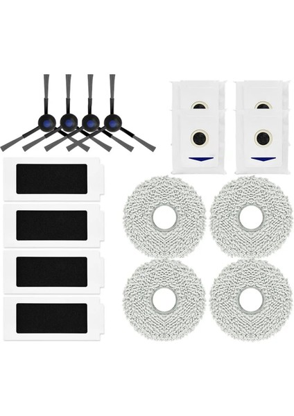 Ecovacs Debot T30 Pro Omni / DDX14 Yan Fırça Hepa Filtre Paspas Bezleri Bez Toz Torbası Robot Süpürgeler Aksesuarları (Yurt Dışından)