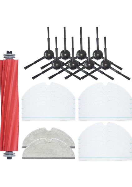 Xiaomi Roborock Q7 Max / Max+ / T8 Robot Süpürge Yedek Parçaları Için Ana Yan Fırça Tek Kullanımlık Paspas Yedeği (Yurt Dışından)