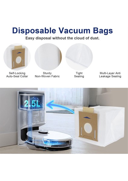 Ecovacs Deebot N10 Plus/ T9+/ N8 Pro+/ N8+/ T8AIVI+/ T8+ Robot Süpürge Için Aksesuar Kiti, Yedek Parçalar (Yurt Dışından) modelleri