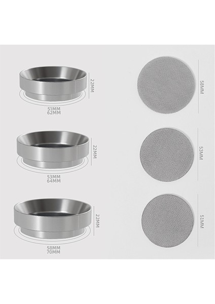 Kahve Karıştırıcı Espresso Kahve Karıştırıcı Dağıtıcı Iğne Paslanmaz Çelik Toz Alma Halkası Seti Kahve Aracı 51MM (Yurt Dışından) modelleri