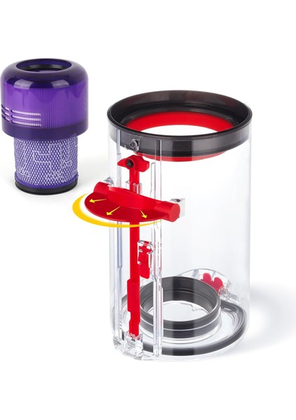 Dyson V11 V15 SV14 SV15 SV22 Elektrikli Süpürge Toz Haznesi Için Hepa Filtreli Yükseltilmiş Hazne Değişimi (Yurt Dışından)