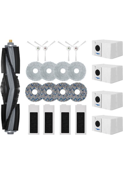 Ecovacs Deebot T20 Omni /T20 /T20 Max /T20 Pro Robot Süpürge Ana Yan Fırça Paspas Filtre Torbası Yedek Parçaları (Yurt Dışından)
