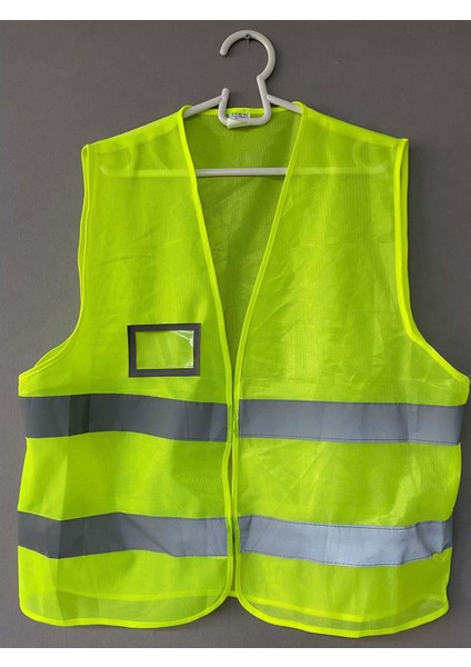 1182 Fermuarlı Bisiklet Reflektif Yelek x Large