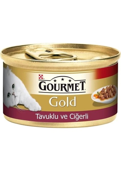 Tavuk ve Ciğerli Yetişkin Konserve Kedi Maması 85 gr