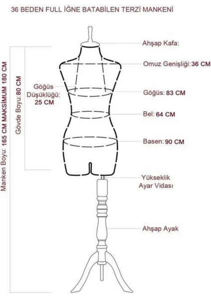 Pantalon Giyebilen Terzi Mankeni fiyatları