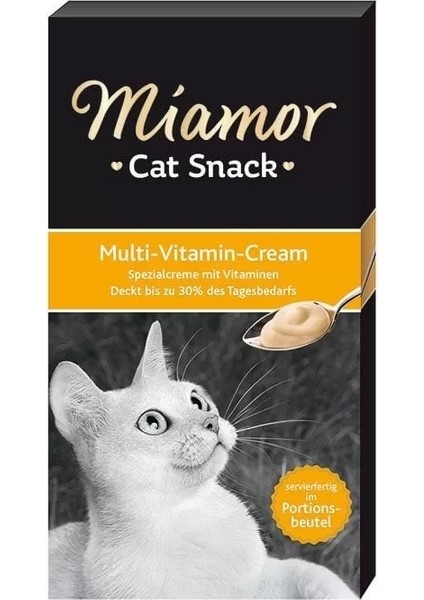 Cream Multivitamin Katkılı Sıvı Kedi Ödül Maması 6X15 gr