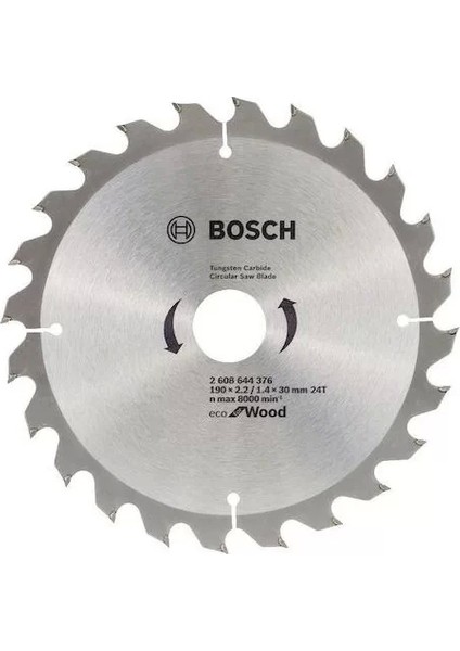 Eco For Wood Ahşap Daire Testere 190 x 2.2/1.4 x 30 mm 24 Diş