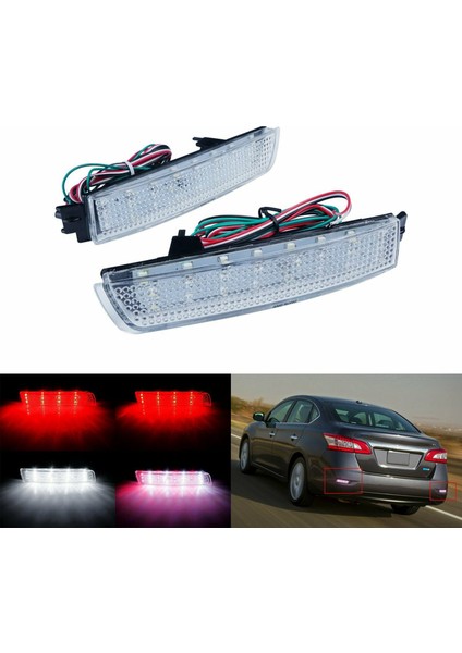 Araba Temizle Arka Tampon Reflektör Lambası Nissan Için LED Kuyruk Fren Lambası (Yurt Dışından)