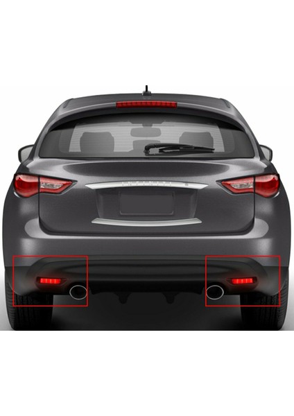 Araba Temizle Arka Tampon Reflektör Lambası Nissan Için LED Kuyruk Fren Lambası (Yurt Dışından)