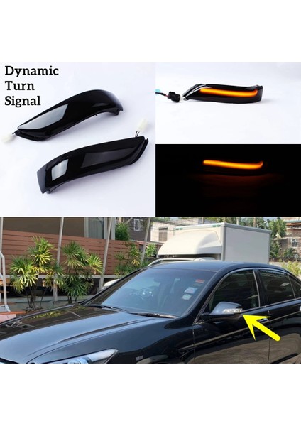 Honda Accord 08-13 Için Araba Füme Siyah Dinamik Dönüş Sinyali Işığı (Yurt Dışından)