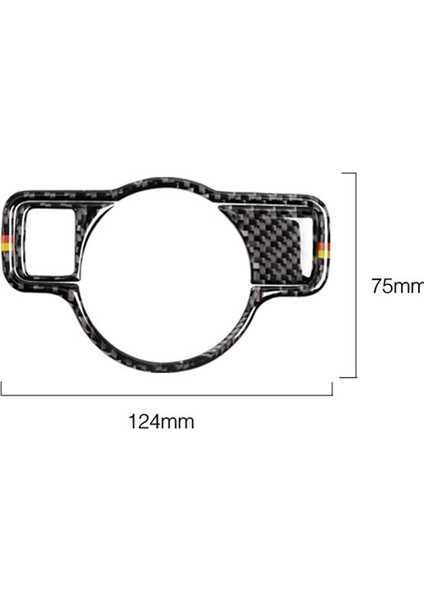 Mercedes Benz C Için Karbon Fiber Far Anahtarı Etiket Trim Çerçevesi (Yurt Dışından)