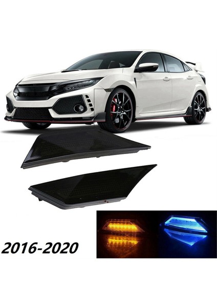 Honda 10. Nesil Civic 16-20 Için Sarı + Mavi Dönüş Sinyali Işıkları (Yurt Dışından)