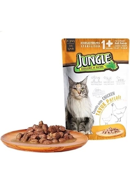 Tavuklu Pouch Yetişkin Kısırlaştırılmış Konserve Kedi Maması 85 gr