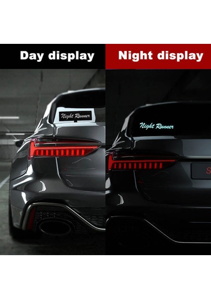 Jdm Glow Panel Için Ön Cam Gece Koşucusu LED Işık Pencere Çıkartmaları (Yurt Dışından)