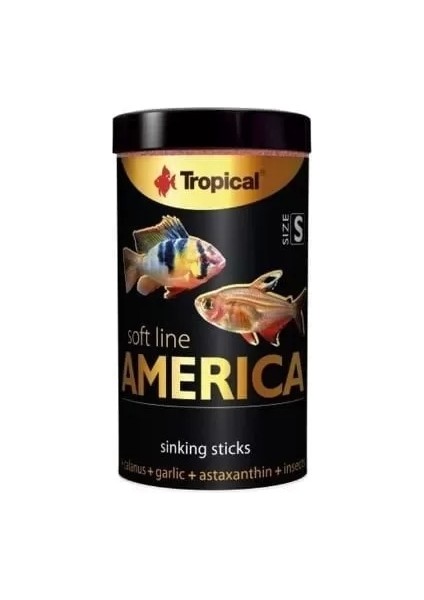 Softline America Kuzey ve Güney Amerika Balıkları Için Yumuşak Taneli Balık Yemi Small 250 ml 140 gr