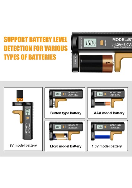 Dijital Pil Test Cihazı LCD Ekran Hücre Pil Kapasitesi Dedektörü (Yurt Dışından) indirimleri