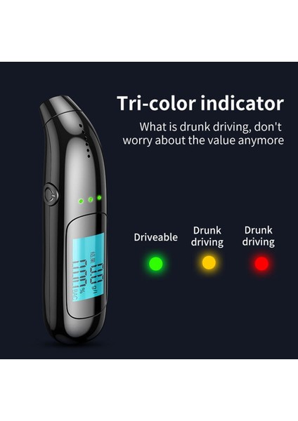 Ekranlı Taşınabilir Alkolmetre Şarj Edilebilir Dijital Alkolmetre (Yurt Dışından)