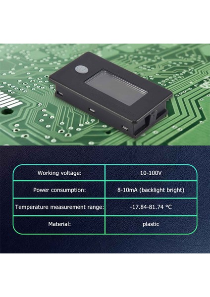 Pil Kapasitesi Monitörü, 10-100V Pil Ölçer, 12V 24V 48V Yüzde (Yurt Dışından) fiyatları