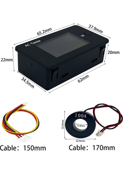 KWS-AC305 Wattmetre Güç Ölçer Çift Voltmetre (Yurt Dışından)