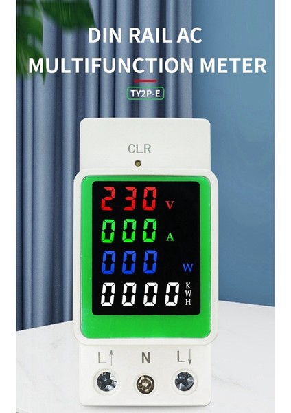 6'sı 1 Arada AC160-275V Voltaj Akım Kwh Elektrik Enerjisi Monitör Metre (Yurt Dışından)