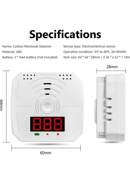 WJ-CO998 Karbon Monoksit Dedektörü Elektrokimyasal Sensör (Yurt Dışından)