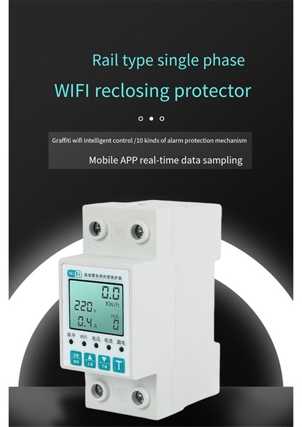Tuya Wifi Elektrik Sayacı 11'i 1 Arada LCD Enerji Sayacı (Yurt Dışından)